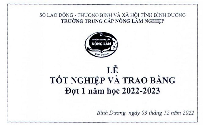 Thông báo lễ tốt nghiệp và trao bằng đợt 1 năm học 2022-2023 ngày 03-12-2022